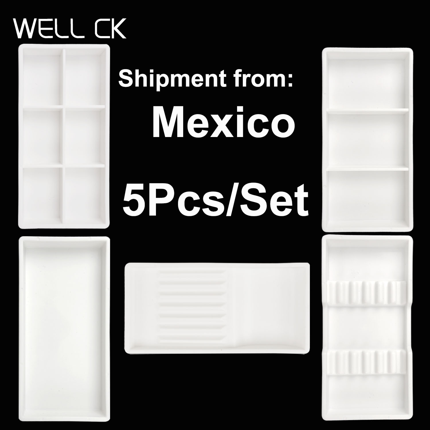 Drawer Organizer Tray - Lot de 5 plateaux autoclavables en