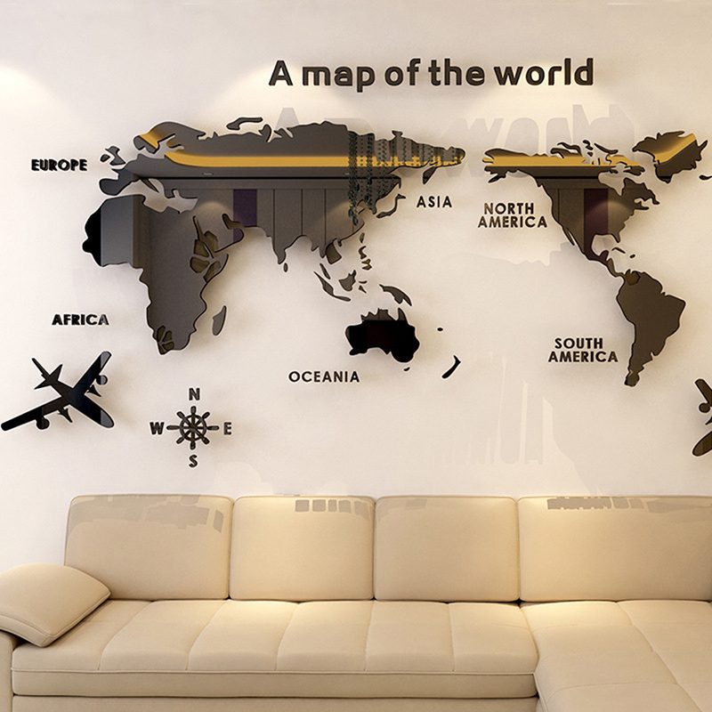 Autocollants muraux carte du m - Office Furniture World avis et prix